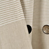 Farmhouse Button Stripe Yarn Dyed Woven Cotton Shower Curtain Linen Single 72X72