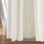 Linen Button Shower Curtain Yellow/White Single 72X72
