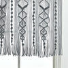 Boho Macrame Textured Cotton Valance/Kitchen Curtain/Wall Decor Single Gray 40X30