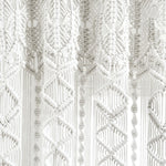 Boho Macrame Textured Cotton Valance/Kitchen Curtain/Wall Decor Single White 40X30
