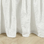 Ruched Ruffle Elastic Easy Wrap Around Bedskirt White Single Twin/Twin-XL/Full