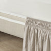 Ruched Ruffle Elastic Easy Wrap Around Bedskirt Neutral Single Twin/Twin-XL/Full