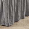Ruched Ruffle Elastic Easy Wrap Around Bedskirt Dark Gray Single Twin/Twin-XL/Full