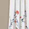 Neela Birds Room Darkening Window Curtain Panels White/Blue 52x95+2 Set