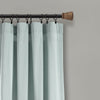 Linen Button Window Curtain Panels Single Blue/White 40X108