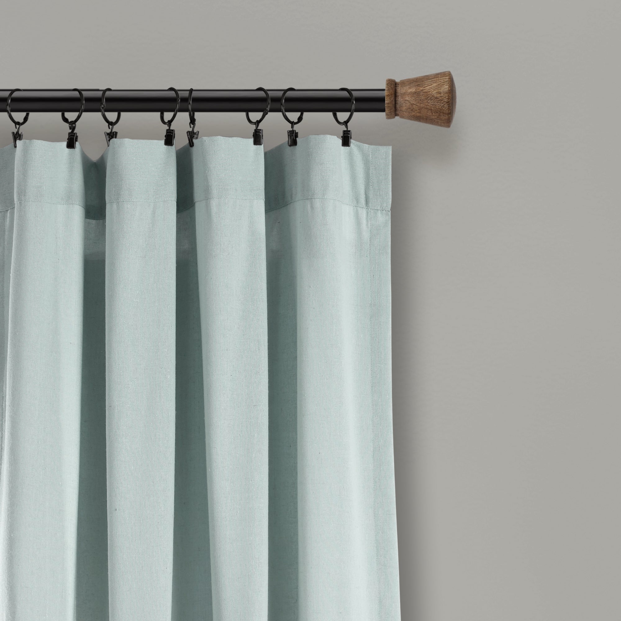 Linen Button Window Curtain Panels Single Linen 40X63 – Rustic Tuesday