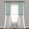 Linen Button Window Curtain Panels Single Blush/White 40X63
