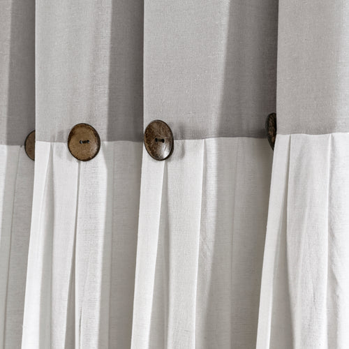 Linen Button Window Curtain Panels Single Linen 40X108
