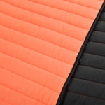 Soft Stripe All Season Quilt/Coverlet Black/Orange 3Pc Set Full/Queen
