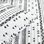 Hygge Stripe Quilt Black/White 3Pc Set Full/Queen