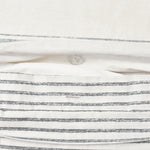 Farmhouse Stripe Cotton Duvet Cover Gray 3Pc Set King