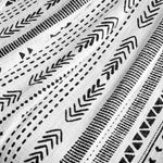 Hygge Stripe Cotton Slub Tassel Fringe Throw Black/White Single 50X60