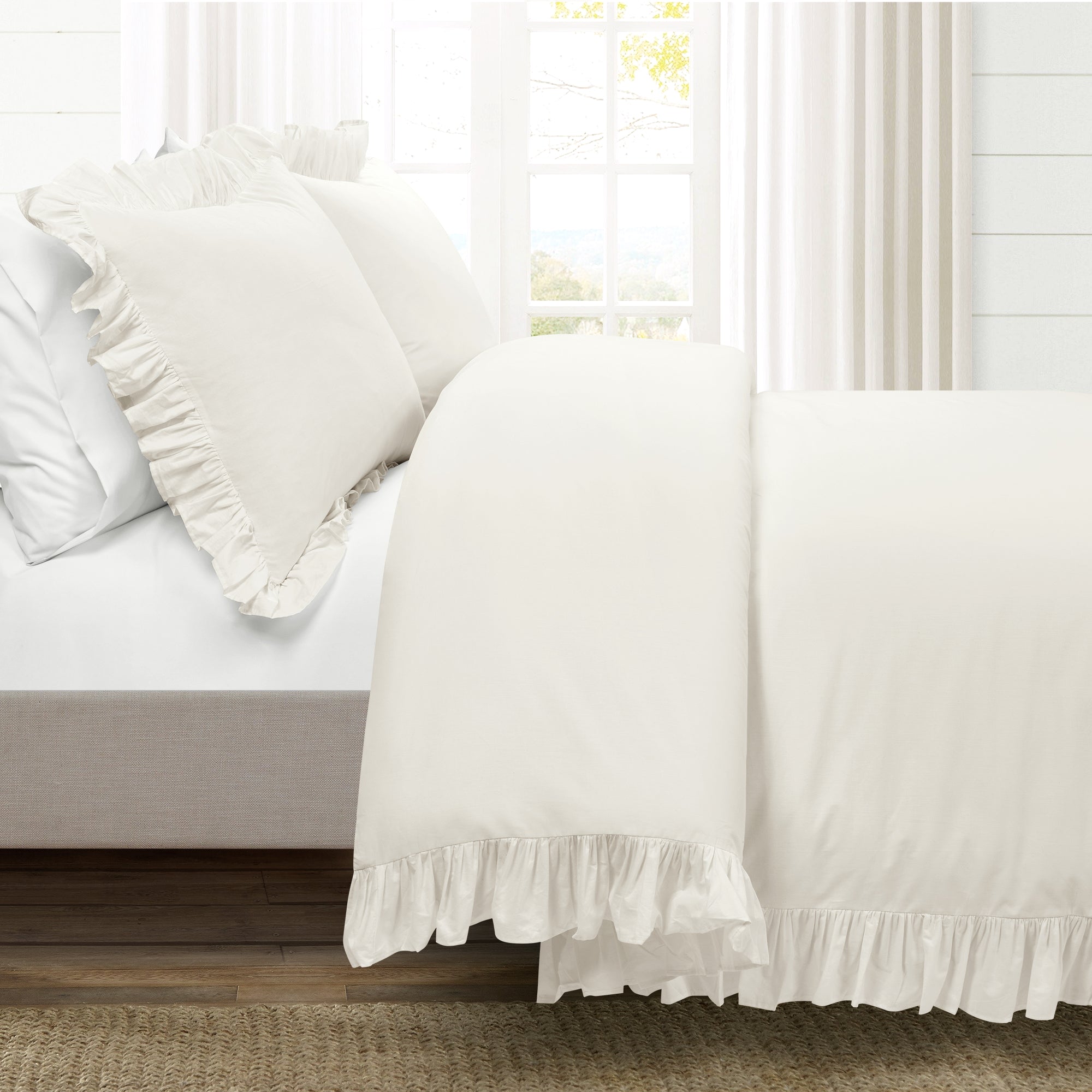 Reyna Cotton Duvet Cover White 3Pc Set King – Rustic Tuesday