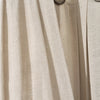 Linen Button Window Curtain Panels Single Dark Linen 40X95