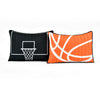 Basketball Game Quilt Black/Orange 5Pc Set Full/Queen
