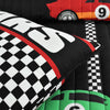 Racing Cars Quilt Black/Multi 5Pc Set Full/Queen