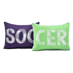 Girls Soccer Kick Quilt Purple 5Pc Set Full/Queen