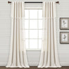 Ivy Tassel Faux Linen Window Curtain Panels Light Linen 52X84 Set