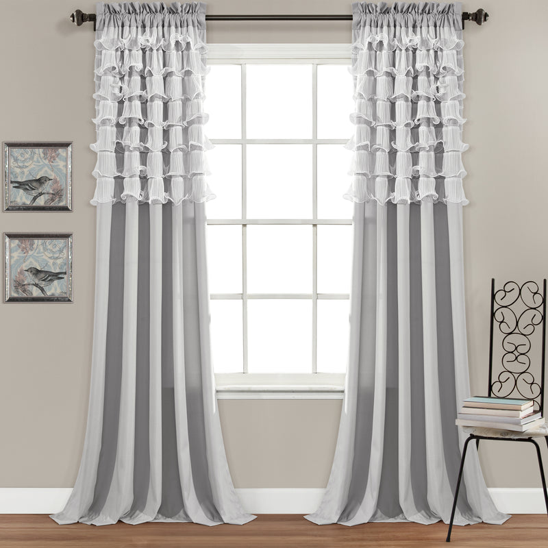 Avery Window Curtain Panels Light Gray 54x84+2 Set
