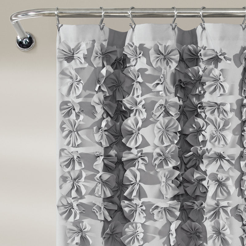 Lucia Shower Curtain Light Gray Single 72X72