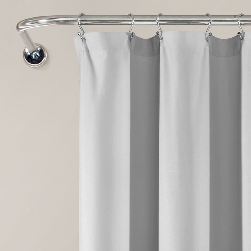 Tulle Skirt Colorblock Shower Curtain Light Gray/White 72x72