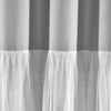 Tulle Skirt Colorblock Shower Curtain Light Gray/White 72x72