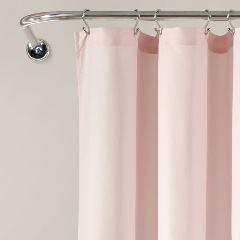 Tulle Skirt Colorblock Shower Curtain Blush/White 72x72
