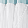 Tulle Skirt Colorblock Shower Curtain Spa Blue/White 72x72