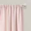 Tulle Skirt Colorblock Window Curtain Panels Blush/White 40x84 Set