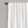 Zuri Flora Room Darkening Window Curtain Panels White/Black 52X84 Set