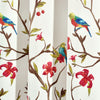 Neela Birds Room Darkening Window Curtain Panels Ivory/Brown 52x84+2 Set