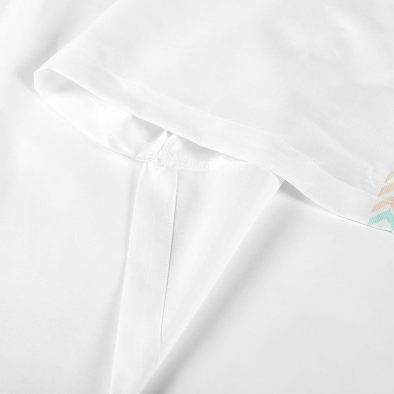 Printed Textured Arrow Crib Skirt Multi Single 28x52x16