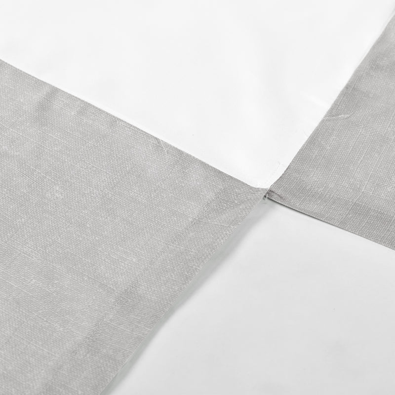 Printed Linen Textured Solid Crib Skirt Gray Single 28x52x16