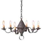 Small Concord Chandelier in Blackened Tin