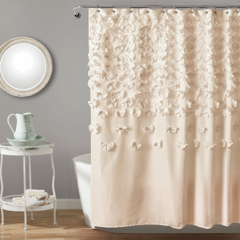 Lucia Ivory Shower Curtain 72x72