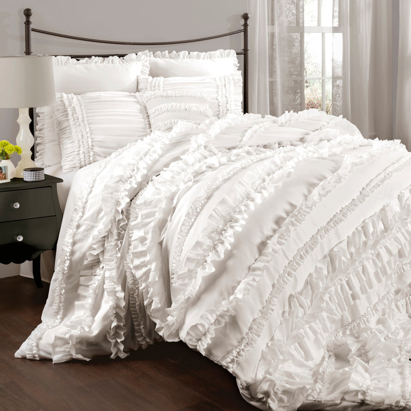 Belle Comforter White 4Pc Set Queen