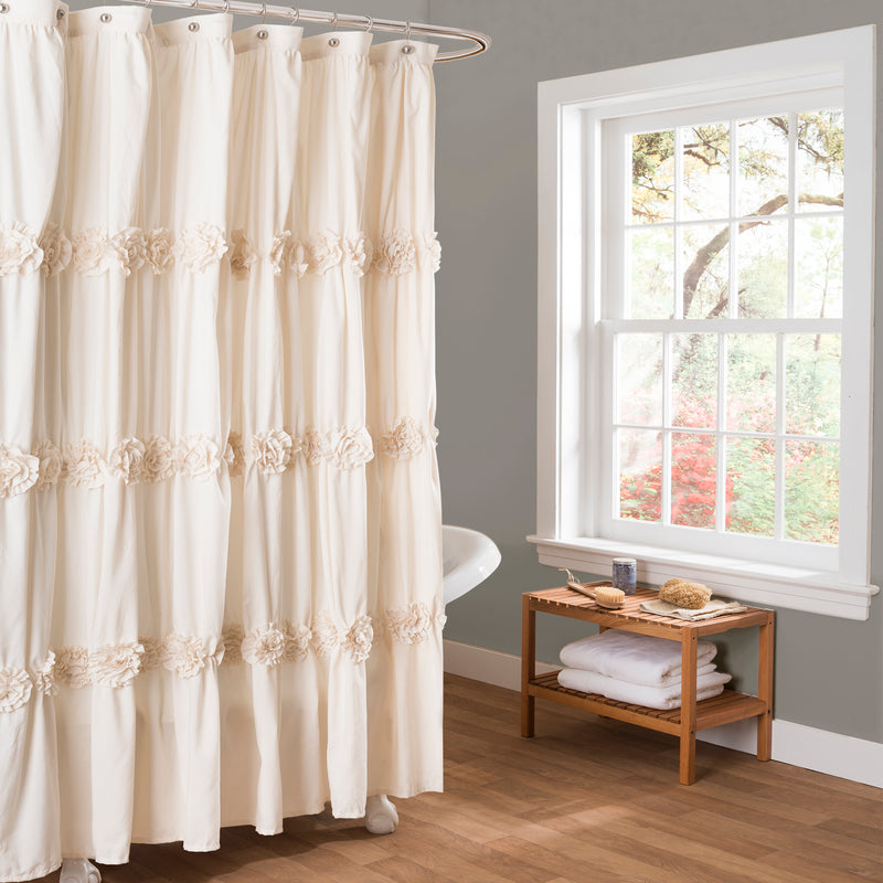 Darla Ivory Shower Curtain 72x72
