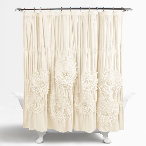 Serena Shower Curtain Ivory 72x72