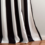 Wilbur Stripe Room Darkening Window Curtain Panels Black 52X95 Set