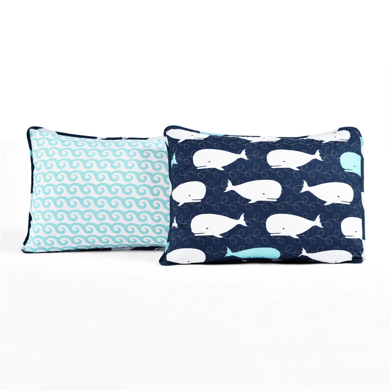 Whale Quilt Navy 4pc Set Twin