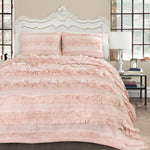 Belle Quilt Pink Blush 3Pc Set Full/Queen
