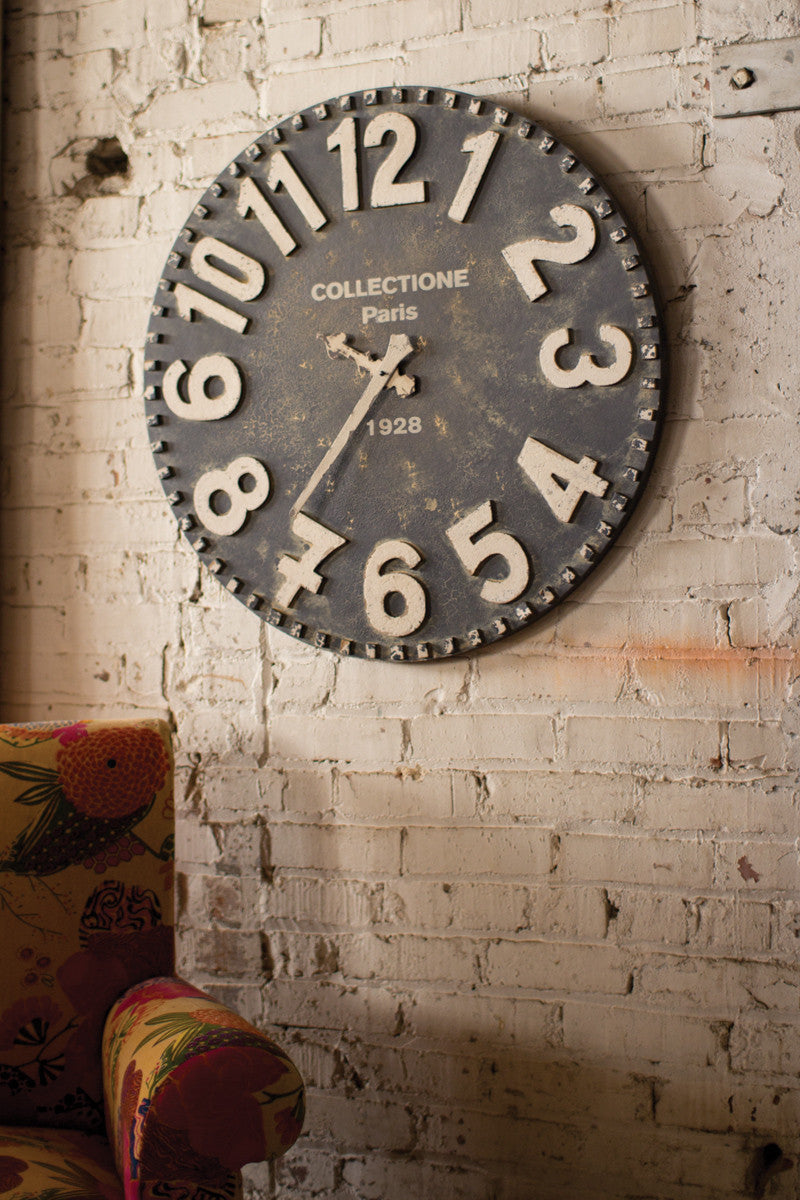 Vintage Style French Factory Clock