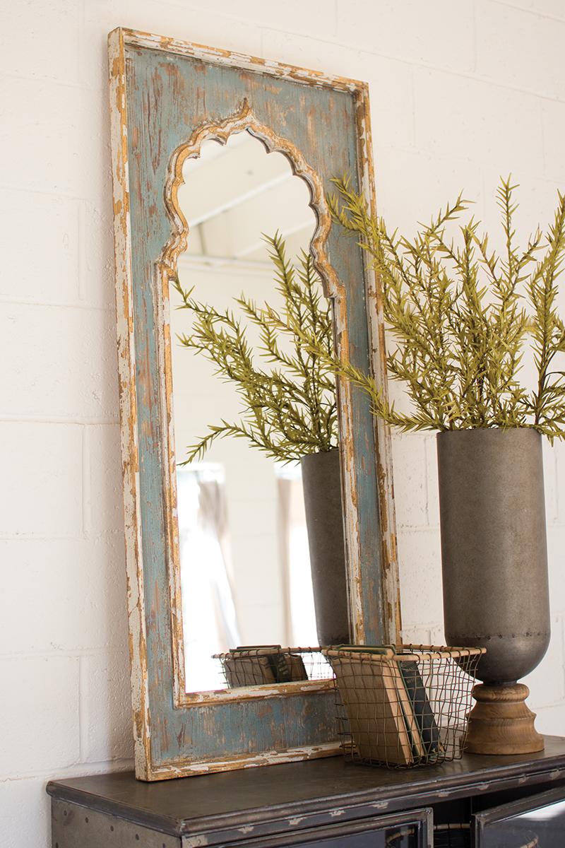 PAINTED WOODEN MIRROR