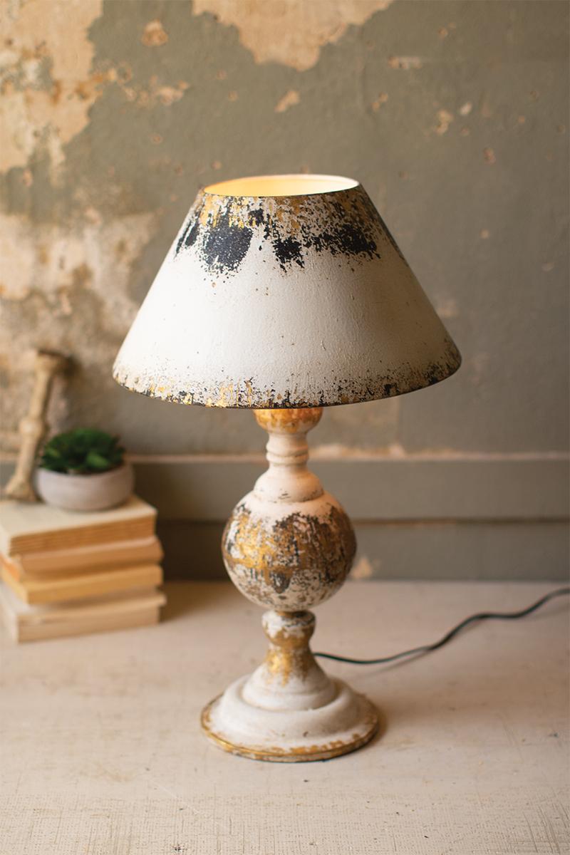 TABLE LAMP - METAL BASE WITH METAL SHADE