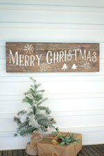 Christmas Sign on Recycled Wood