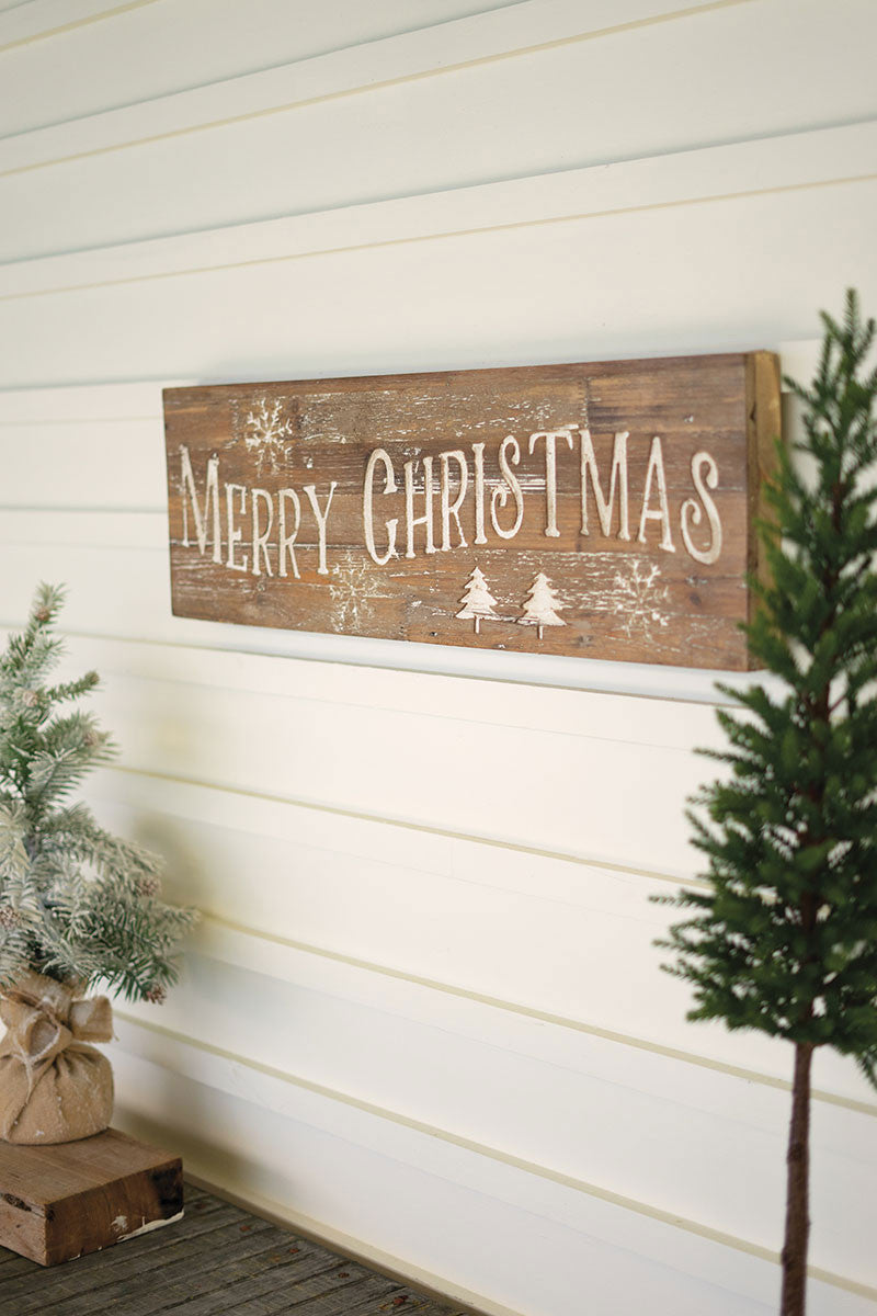 Christmas Sign on Recycled Wood