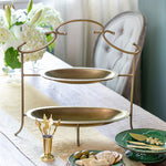 Wynette Two-Tiered Oval Serving Tray