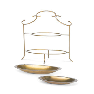 Two tier plate online holder