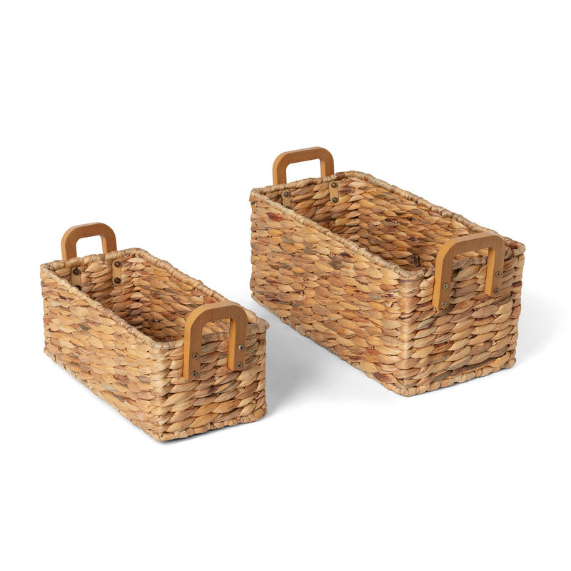 Woven Water Hyacinth Rectagle Storage Basket