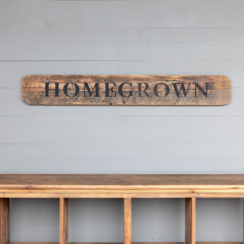 Wooden Homegrown Roadside Sign